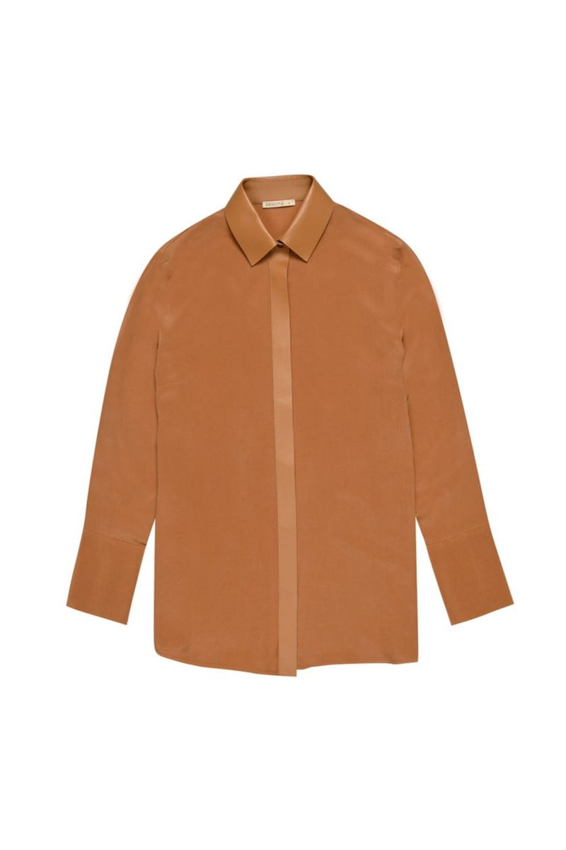 Perona   -   Womens-Shirts & Tops-Shirts -Miki-Pwa-Ss24-610-Xxs-Camel - Shop Cult Modern