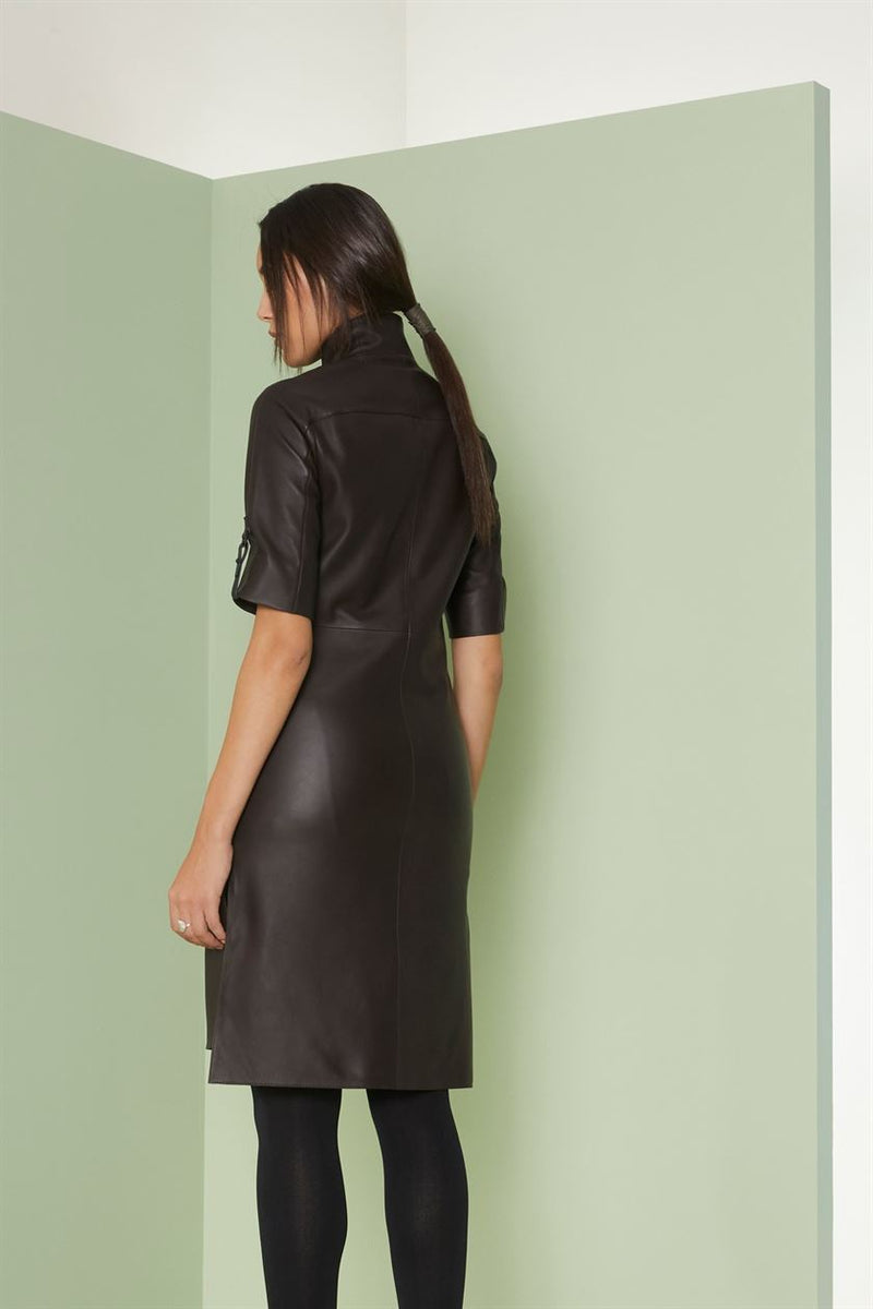 Perona   I   Womens-Outerweareather Dress-Nala-Pma-Fv21-7917-Dark Brown  AS7900 - Shop Cult Modern