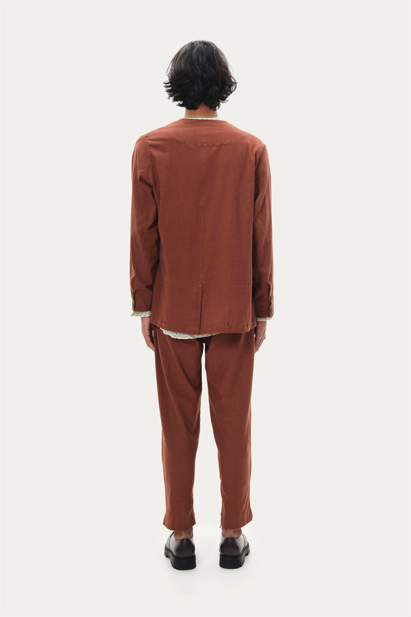 Naushad Ali I Monochrome set,Toffee Brown Signature Spring Summer 2022 Crushed cotton Toffee Brown NA SS22 M07 - Shop Cult Modern