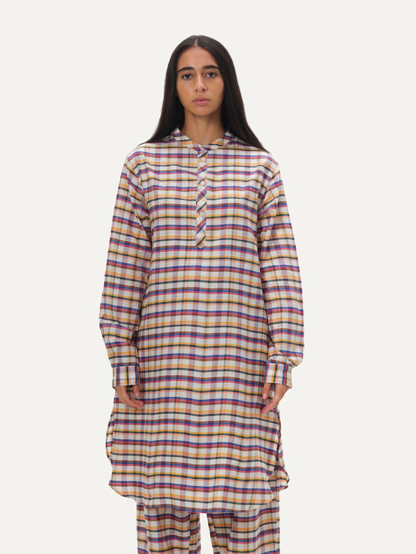 Naushad Ali   I   JibbaMadras Checks Signature Spring Summer 2046 Multicolour Handwoven Silk Cotton NA SS22 W17T - Shop Cult Modern