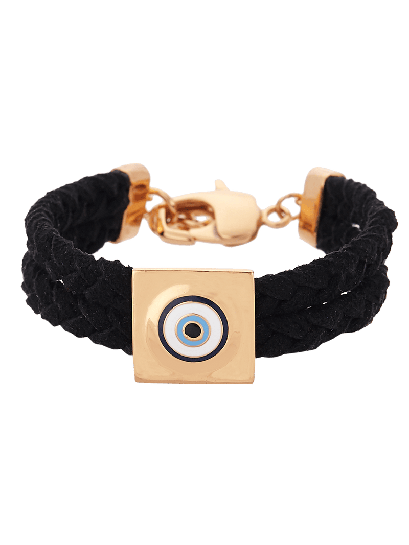 Outhouse   -   Eye Promise Protego Suede Bracelet In Gold - Shop Cult Modern