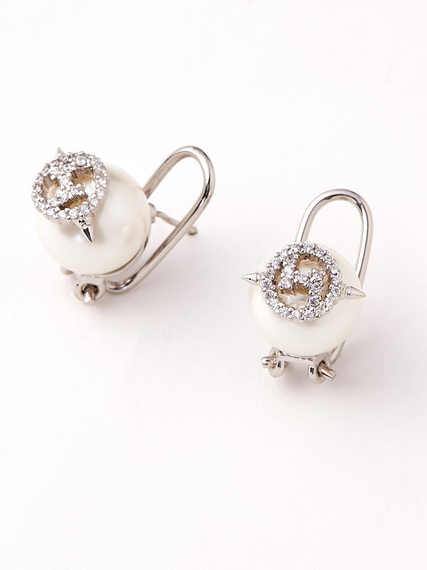 Outhouse   I    OH Celeste Cocoplum Ivory Nova Studs Silver New OHAW19SE012 - Shop Cult Modern