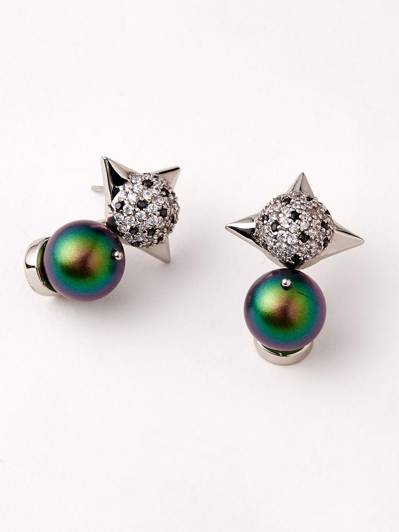 Outhouse   I    OH Espanola The Scarabeus Nova Studs Gunmetal New OHAW19SE061 - Shop Cult Modern