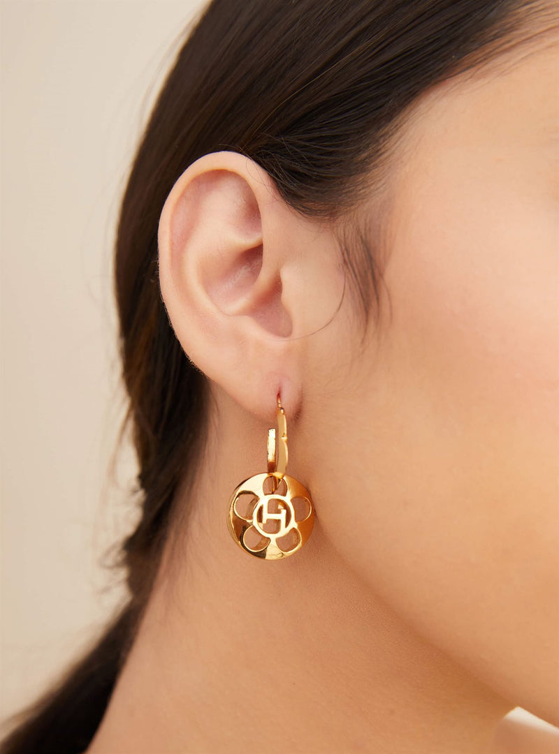 Outhouse   I   Oh Petite Broadway Drop Earrings Brass, Gold Accessories OHAW21EA011 - Shop Cult Modern