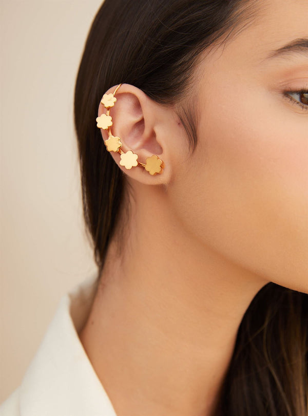 Outhouse   I   Oh Poppi Mulberry Street Clump Earcuff Brass, Gold Accessories OHAW21EC401 - Shop Cult Modern