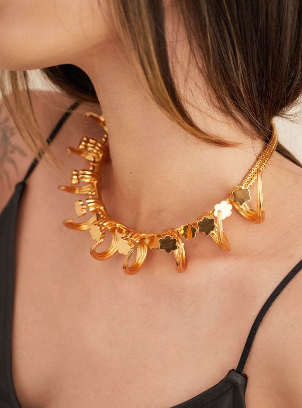 Outhouse   I   Oh Poppi Bleecker Street Tuscon Necklace Brass, Gold Accessories OHAW21NE041 - Shop Cult Modern
