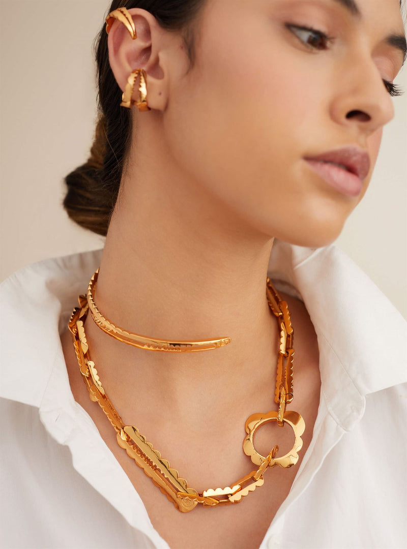 Outhouse   I   OH Beverly Center Epee Ferrum Link Chain Necklace Brass Gold Accessories  OHAW21NE801 - Shop Cult Modern