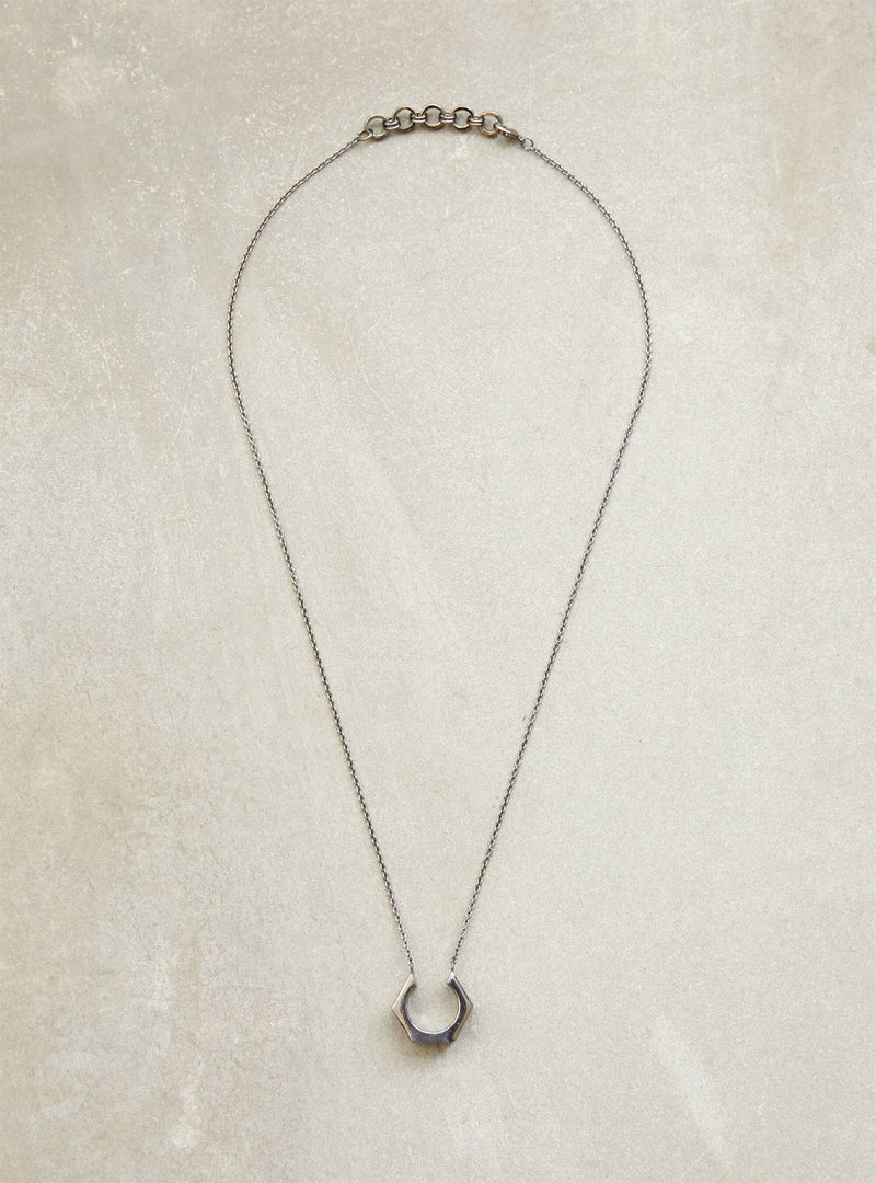 Outhouse   I   The Oh Poppi 2nd Avenue Bolt Drop Necklace - Gunmetal Brass, Gunmetal  Accessories OHAW21PE072 - Shop Cult Modern