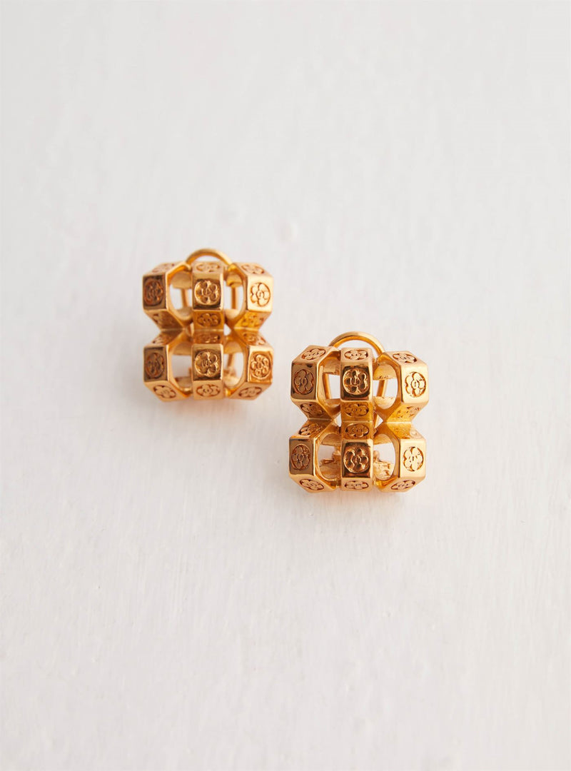 Outhouse   I   Oh Poppi Christopher Street Bolt Stud Earrings Brass, Gold Accessories OHAW21SE061 - Shop Cult Modern