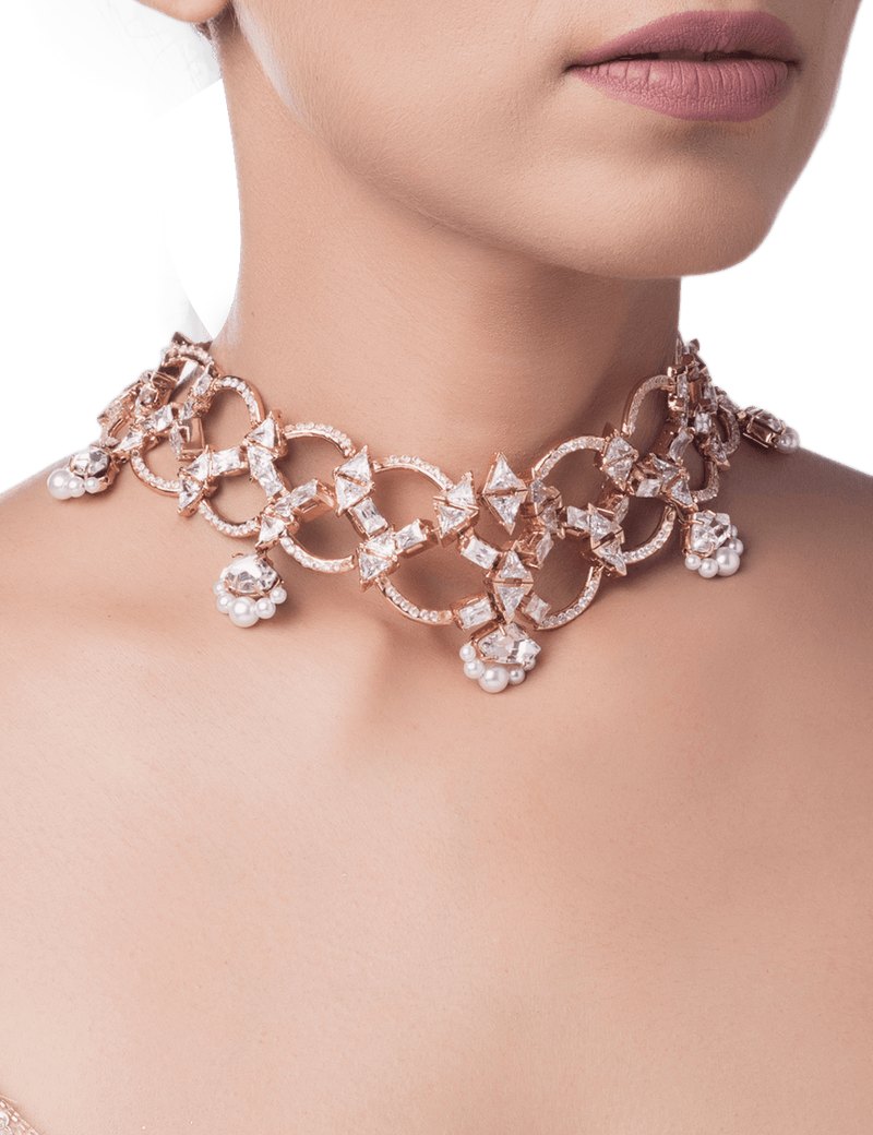 Outhouse   -   Enlace Crystal Mogra Necklace - Shop Cult Modern