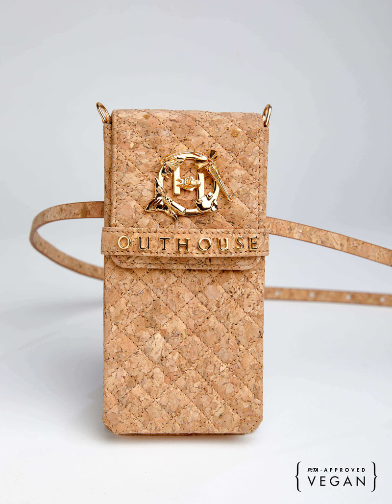 Outhouse   -   OH V Birdy The Oh V Birdy Phone Bag - Beige Cork - Shop Cult Modern