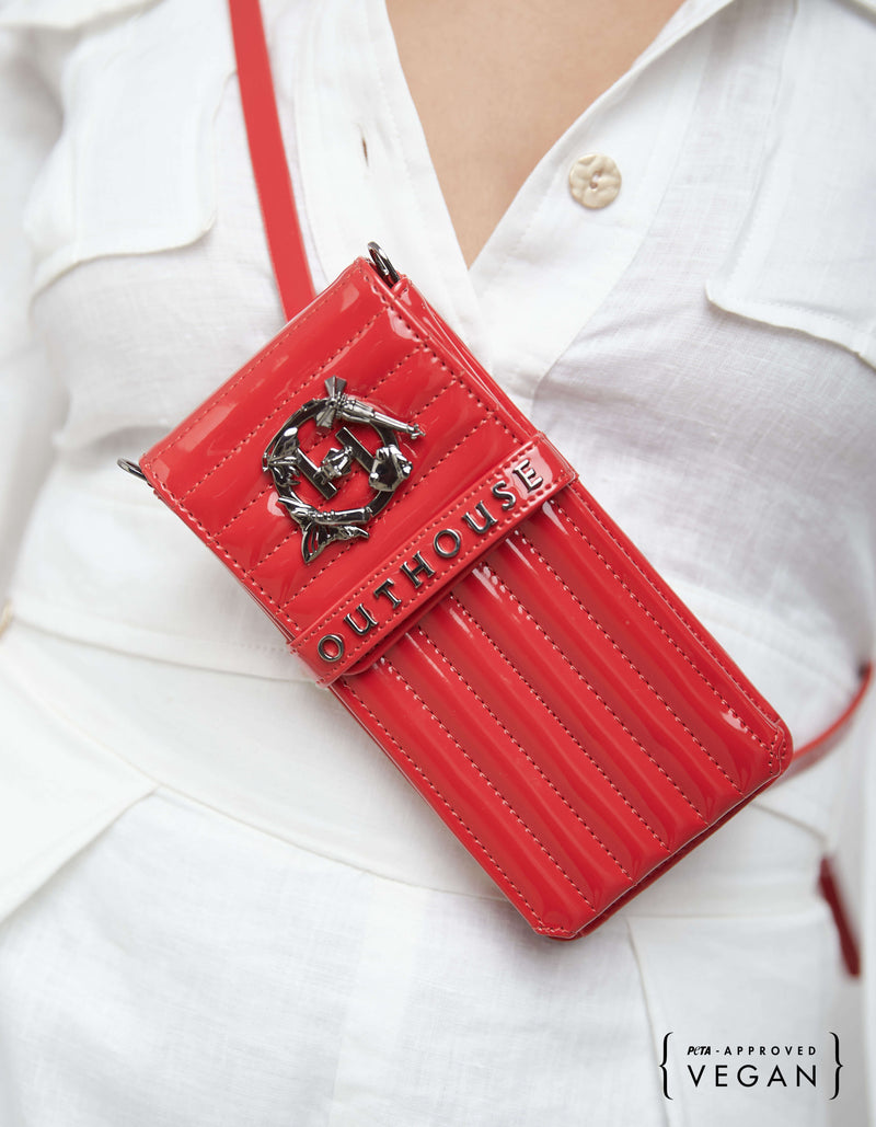 Outhouse   -   OH V Birdy The Oh V Birdy Phone Bag - Scarlet Red - Shop Cult Modern