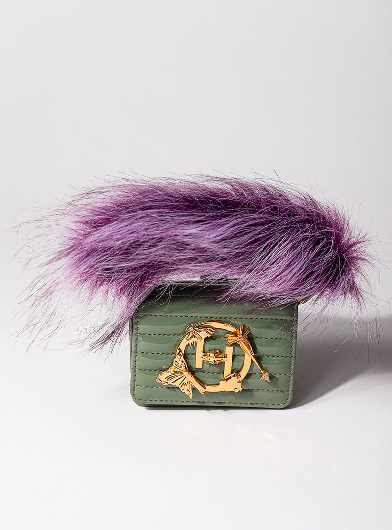 Outhouse   -   Sling Bag The Oh V Furbie - Fern Green - Shop Cult Modern