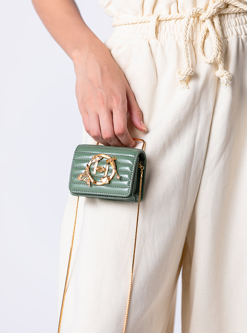 Outhouse   -   Sling Bag The Oh V Furbie - Fern Green - Shop Cult Modern