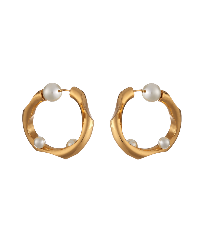 Outhouse   -   Pearls des Celeste Twisted Hoops - Shop Cult Modern