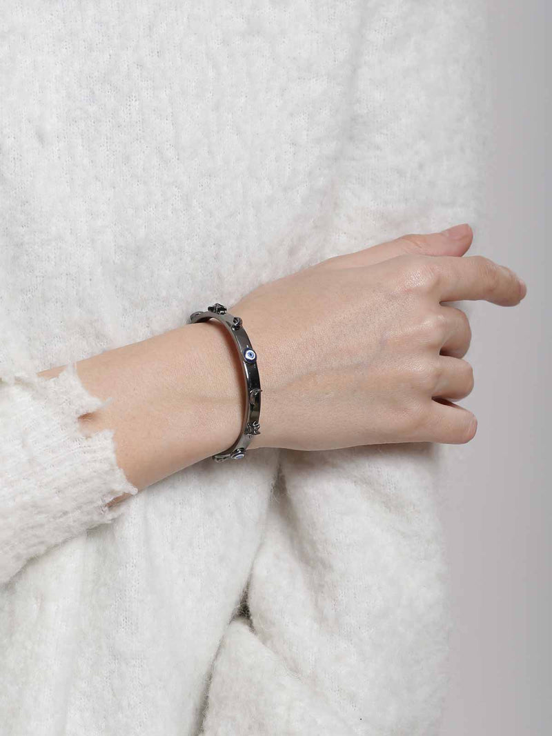 Outhouse   -   Eye Promise Eye Promise CÃ¨leste Bangle In Silver - Shop Cult Modern