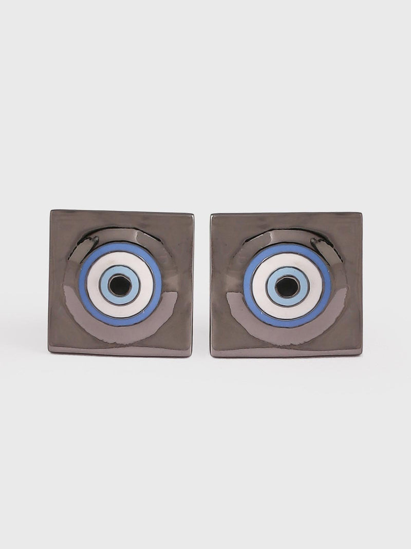 Outhouse   -   Eye Promise Protego Cufflinks In Gunmetal - Shop Cult Modern