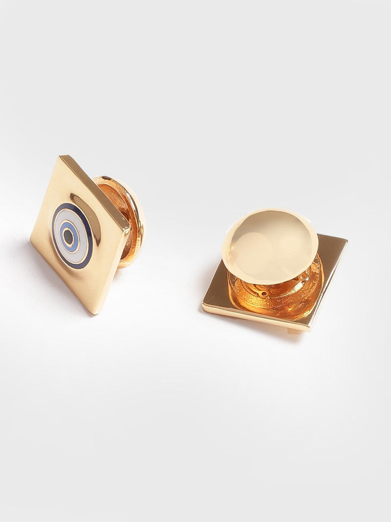 Outhouse   -   Eye Promise Protego Cufflinks In Gold - Shop Cult Modern