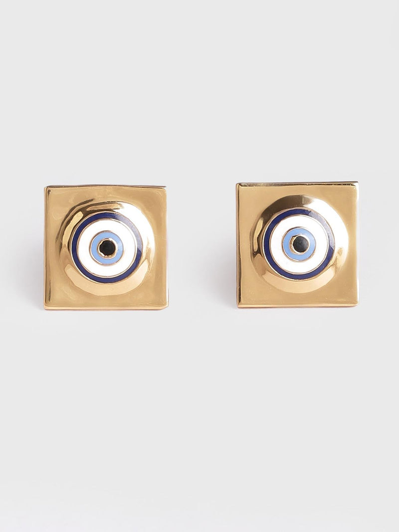 Outhouse   -   Eye Promise Protego Cufflinks In Gold - Shop Cult Modern