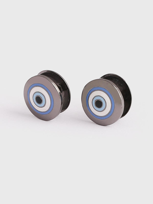 Outhouse   -   Eye Promise Circle Of Life Cufflinks In Gunmetal - Shop Cult Modern