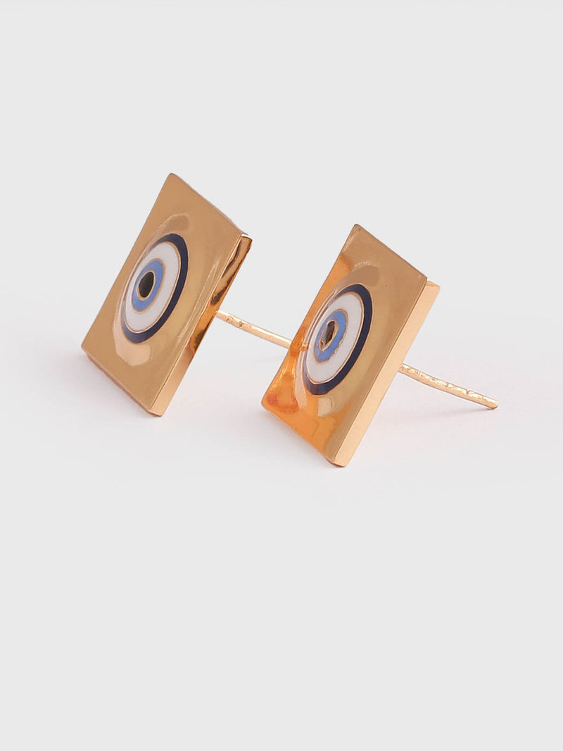 Outhouse   -   Eye Promise Protego Studs In Gold - Shop Cult Modern