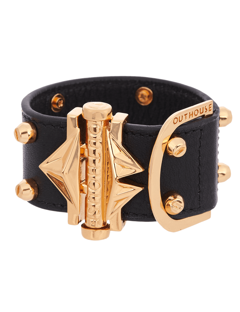 Outhouse   -   OH Series Geometric Lip Oxford Blue Studded Cuff - Shop Cult Modern