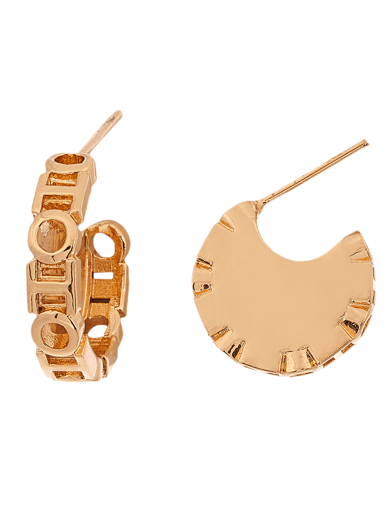 Outhouse   -   OH Series Full Crescent Monogram Ear Studs - Shop Cult Modern