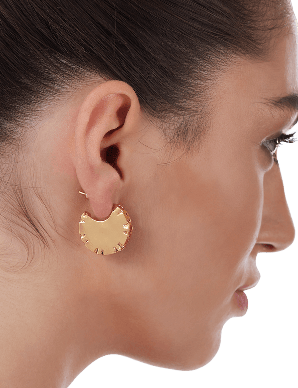 Outhouse   -   OH Series Full Crescent Monogram Ear Studs - Shop Cult Modern