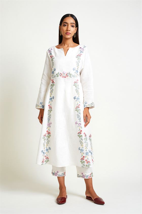 Payal Pratap   -   Rock Garden Alyssum Embroidered Kurta with Pant - Shop Cult Modern