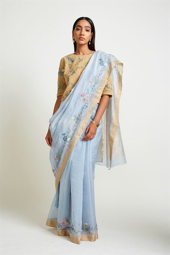 Payal Pratap   -   Rock Garden Archangel Embroidered Saree - Shop Cult Modern