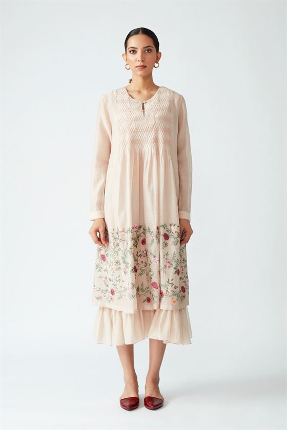 Payal Pratap   -   Rock Garden Sedum Embroidered Dress with Slip (2pcs) - Shop Cult Modern