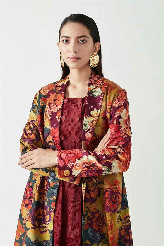 Payal Pratap   -   View with A Room  Kristin Embellished Printed Jacket - Shop Cult Modern