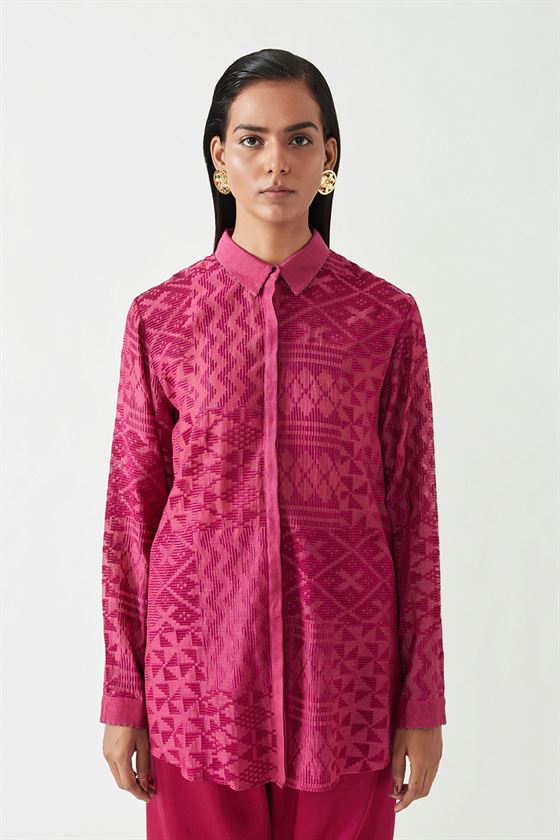 Payal Pratap   -   View with A Room  Alanis Embroidered Shirt - Shop Cult Modern