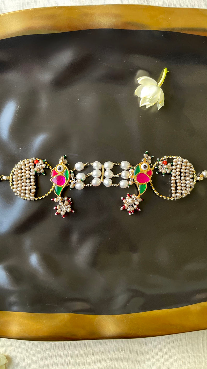 Sheetal Zaveri   I   Pihu Jodi Choker (Natural Pearls) Hancrafted Earrings, Natural pearls used.  SZ-C37b - Shop Cult Modern