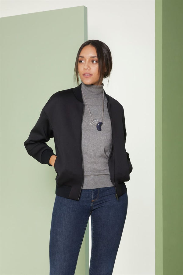 Perona   I   Womens-Outerwear-Fabric Jacket -Reo Pwa-Fv21-44476-Black   AS8147 - Shop Cult Modern