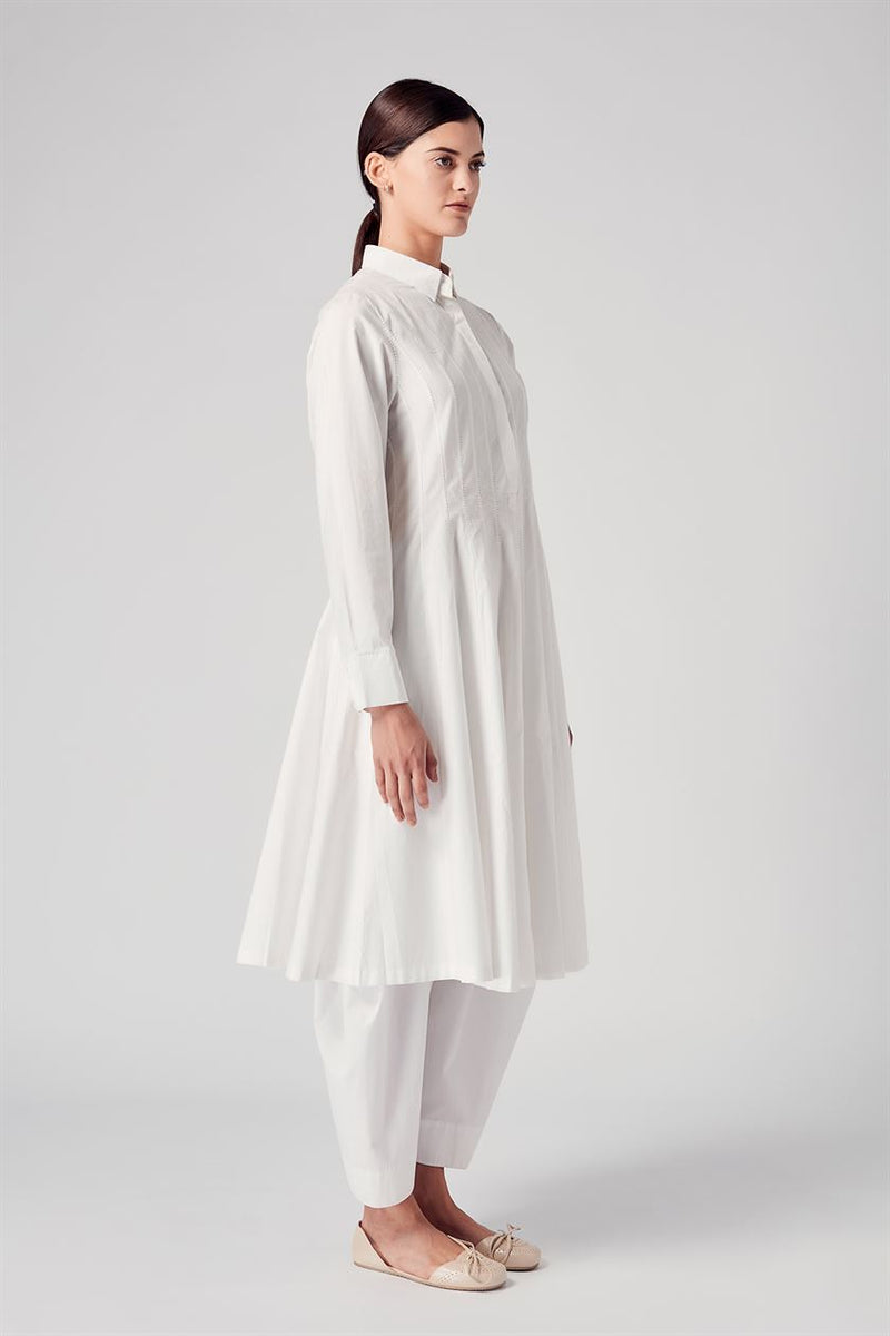 Rajesh Pratap Singh   I   Agasi panelled dress   White  4LB-33 W  Women classic collection - Shop Cult Modern