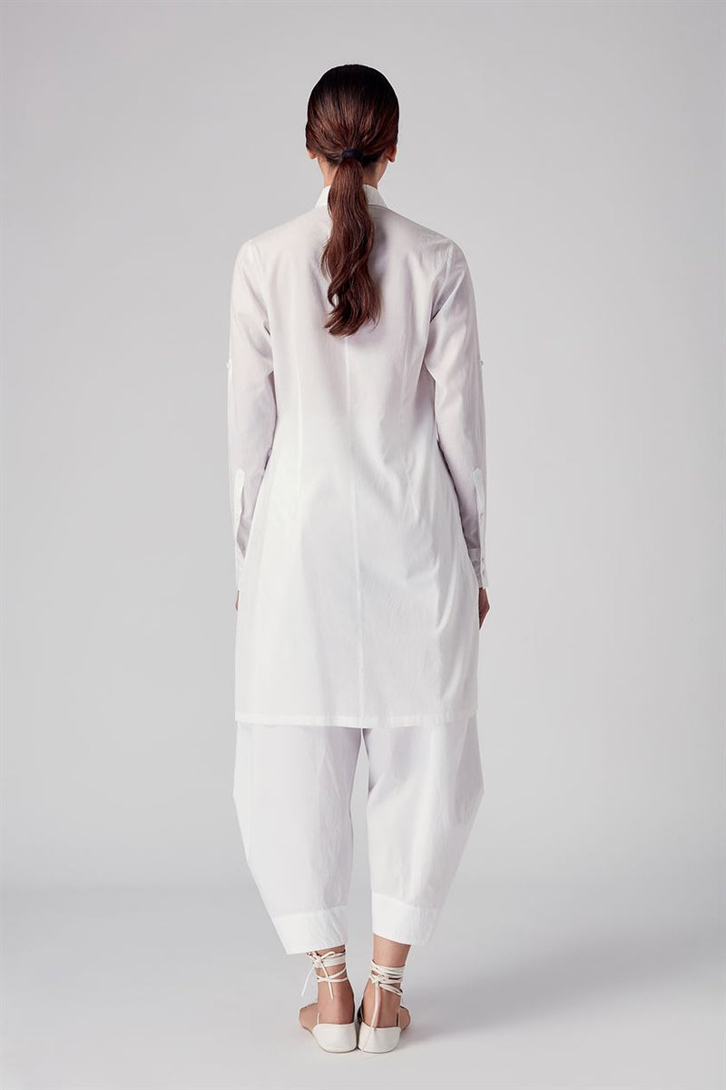 Rajesh Pratap Singh   I   Gagwana Pintuck Tunic   White  8TH-15  Women classic collection - Shop Cult Modern