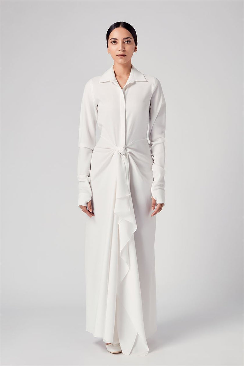 Rajesh Pratap Singh   I   Onchi knotted dress   White  4WJ-57 W  Women classic collection - Shop Cult Modern