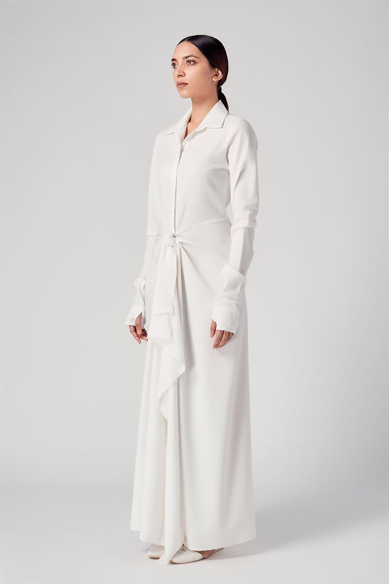 Rajesh Pratap Singh   I   Onchi knotted dress   White  4WJ-57 W  Women classic collection - Shop Cult Modern