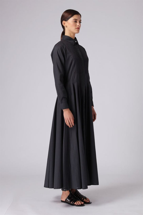 Rajesh Pratap Singh   I   Salara pintuck dress   Black  4SC-13/1PP B  Women classic collection - Shop Cult Modern