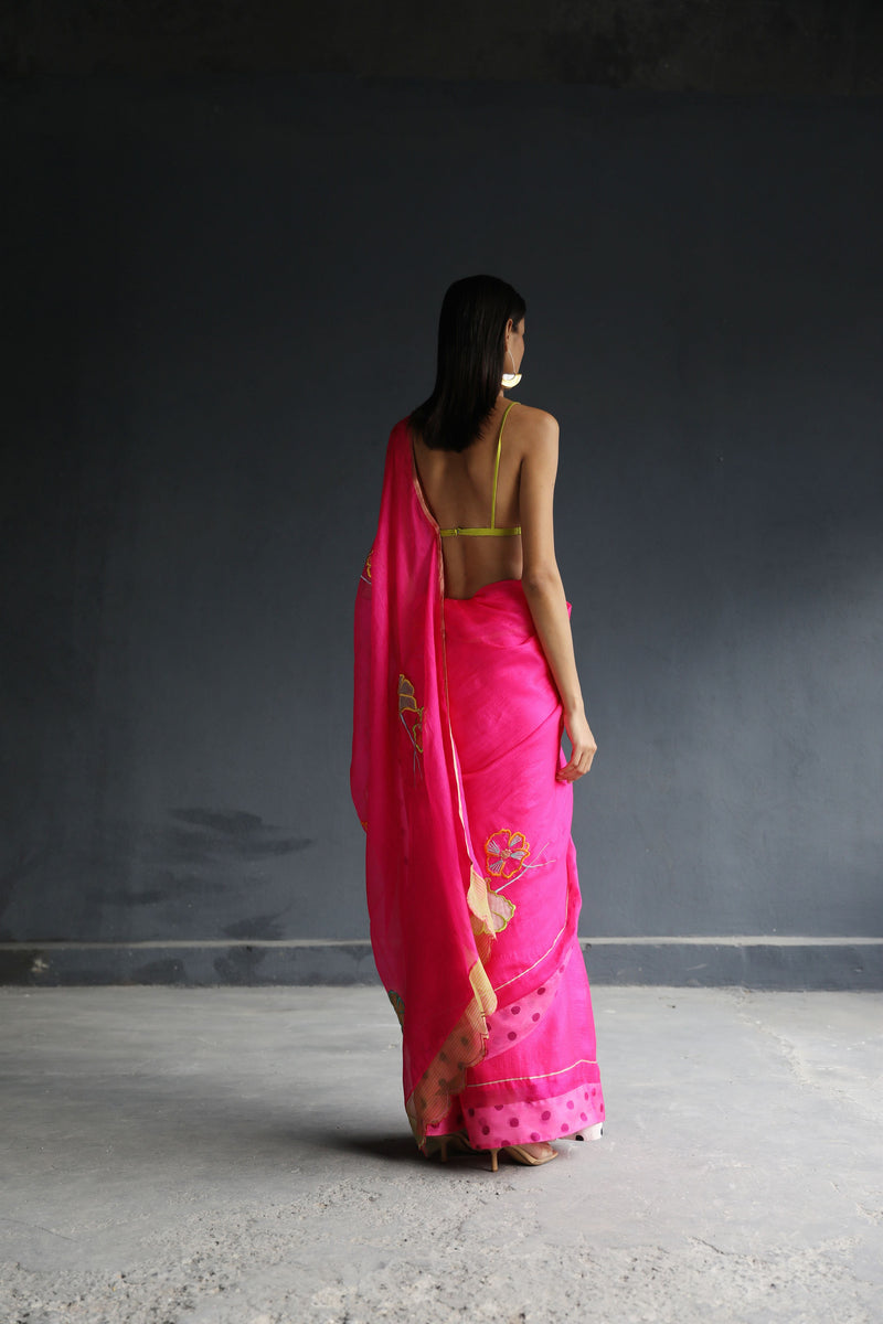Raji Ramniq I Love To Dot I Cotton Silk Ensemble I Hot Pink 108 - Shop Cult Modern