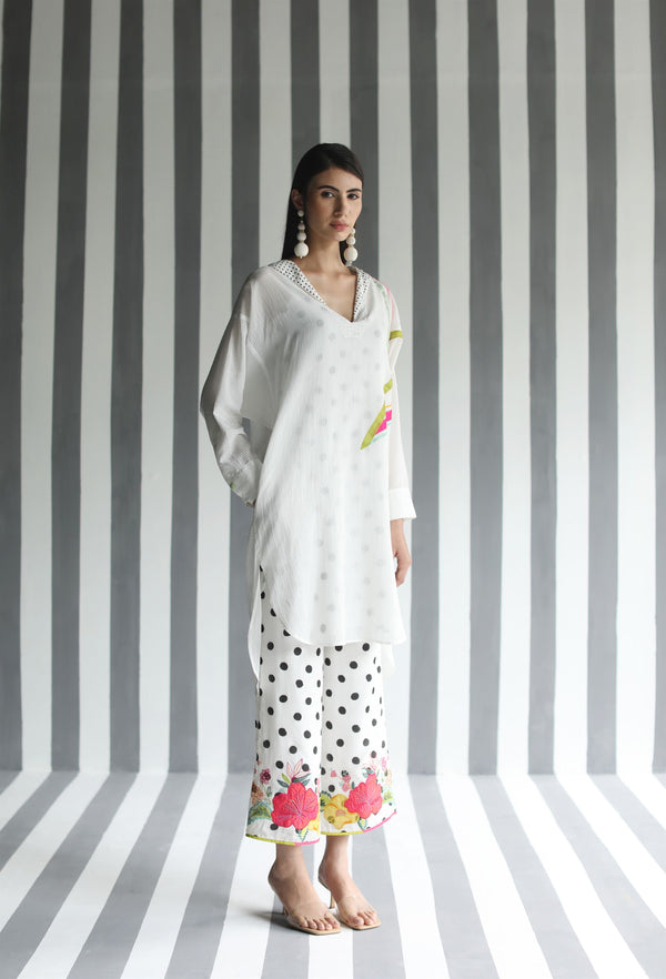 Raji Ramniq I Love To Dot I Cotton Silk Ensemble I Black and White 113 - Shop Cult Modern