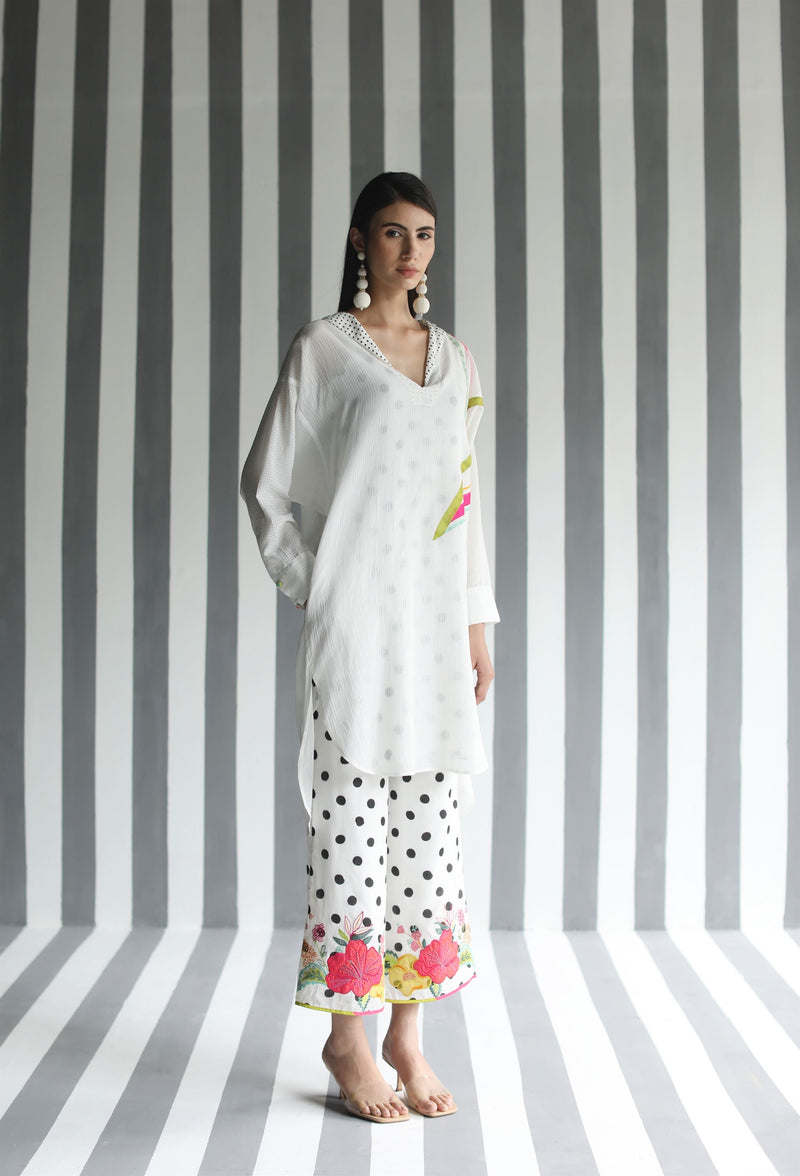 Raji Ramniq I Love To Dot I Cotton Silk Ensemble I Black and White 113 - Shop Cult Modern