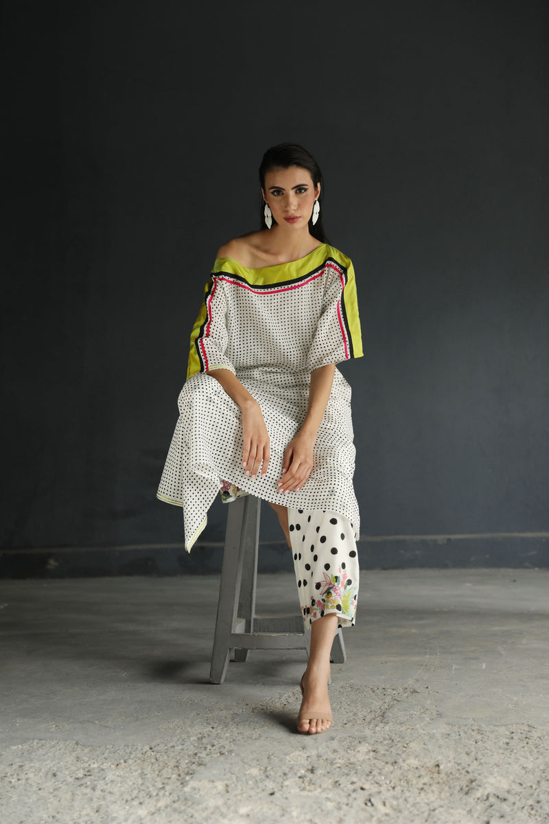 Raji Ramniq I Love To Dot I Cotton Silk Ensemble I Black and White 117 - Shop Cult Modern