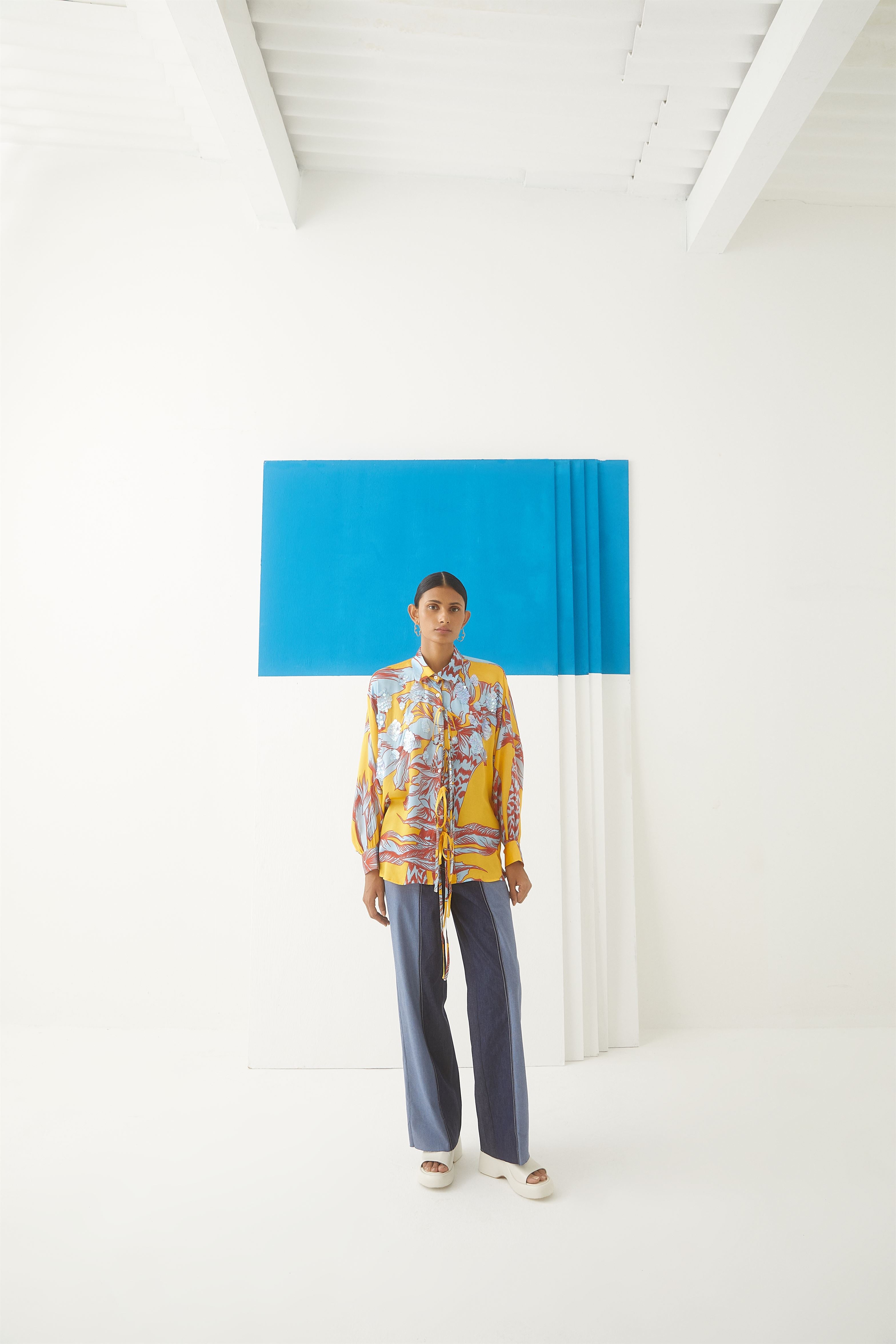 Shop Yellow Casual Shirt by Studio Rigu | Shop Cult Modern