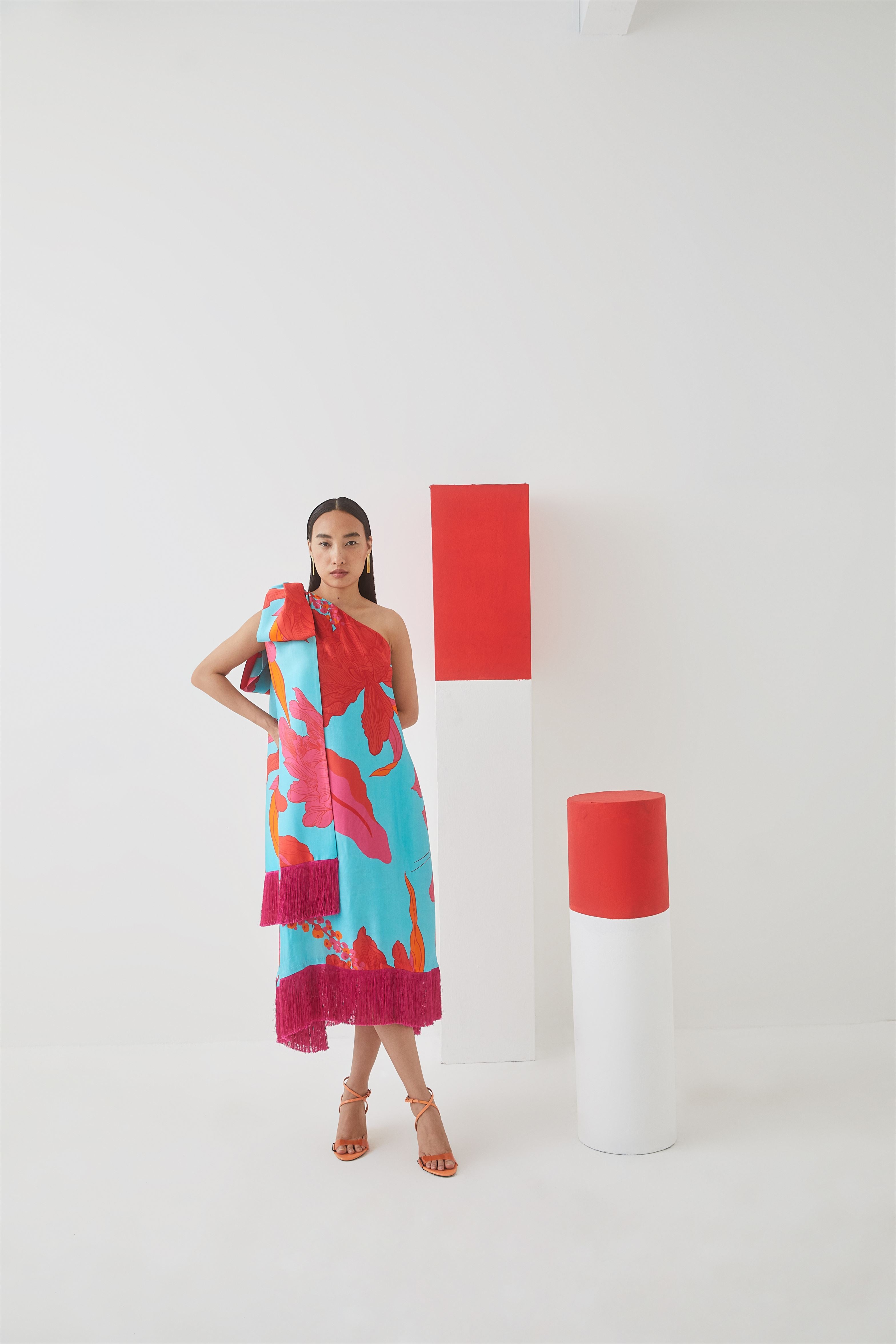 Shop Floral One Shoulder Dress by Studio Rigu | Shop Cult Modern