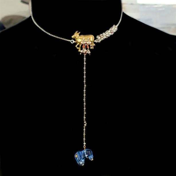 Sheetal Zaveri   I   Rysa Choker Chain Hancrafted Earrings, Natural pearls used.  SZ-CH36 - Shop Cult Modern