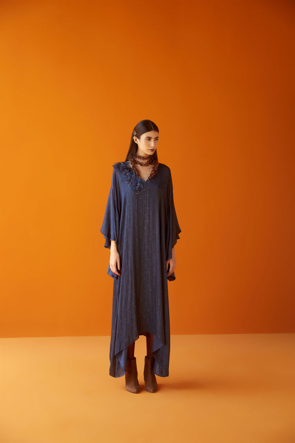 Sakshi Khetterpal  I  Dresses Dress With Belt= 1Pc Blueberry SK-012 A/W2022 Seasons - Shop Cult Modern