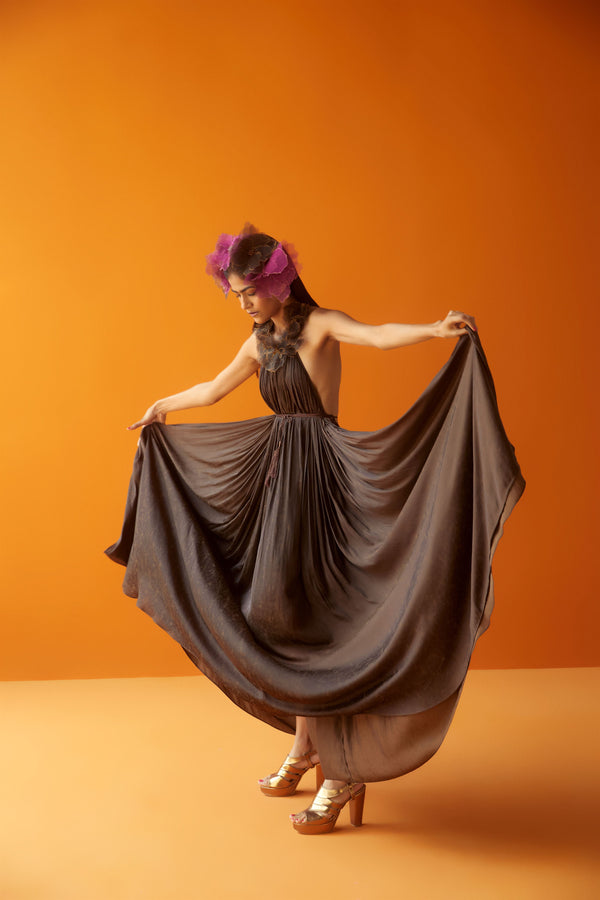 Sakshi Khetterpal  I  Dresses Dress= 1 Pc Cacao SK-024 A/W2022 Seasons - Shop Cult Modern