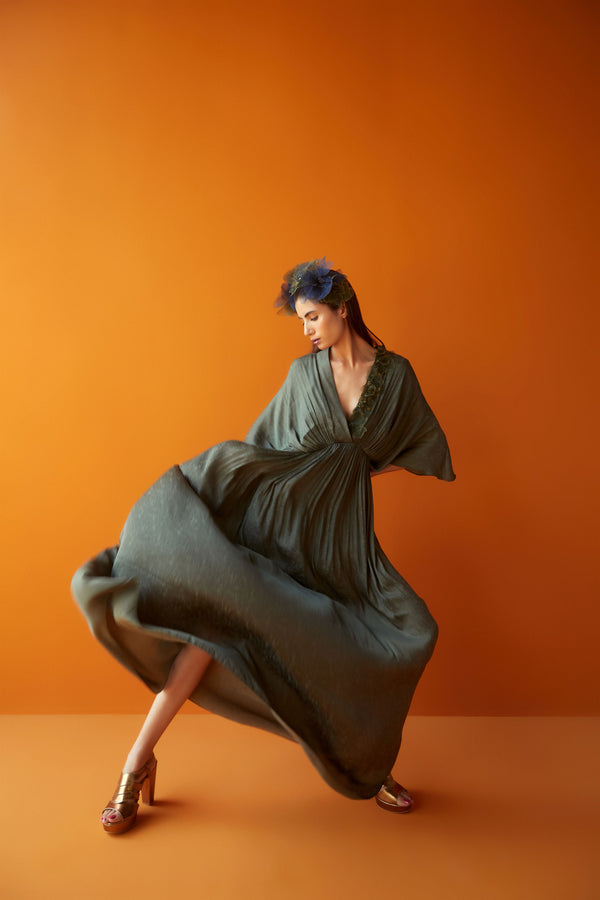 Sakshi Khetterpal  I  Dresses Dress= 1 Pc Avacado SK-034 A/W2022 Seasons - Shop Cult Modern